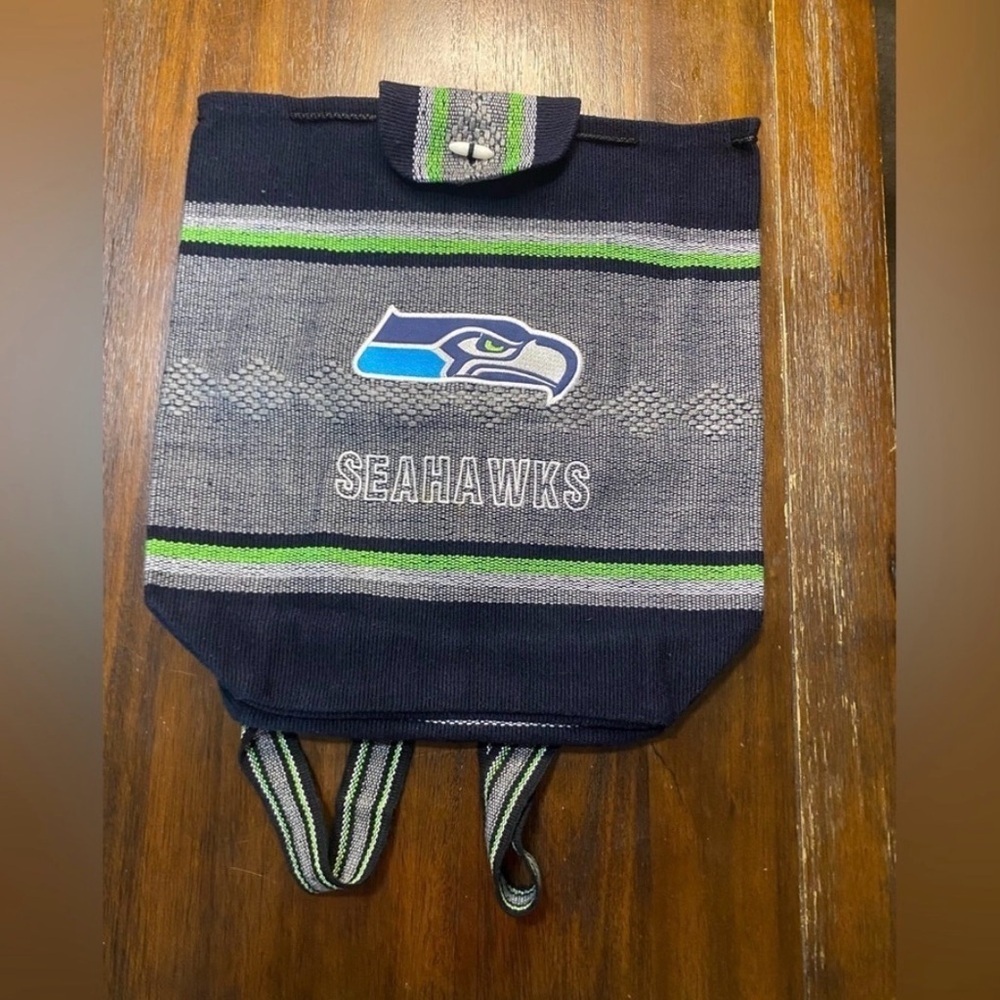 Seahawks Navy and Gray Backpack